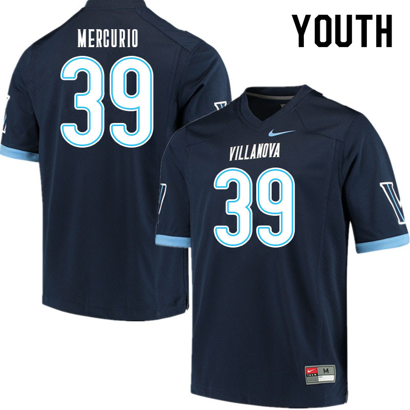 Youth #39 Matthew Mercurio Villanova Wildcats College Football Jerseys Sale-Navy